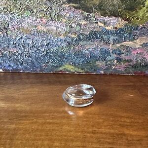 Baccarat 18k Clear Crystal Coquillage Ring size. 6.75